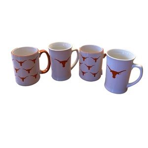 LongHorn Texas Coffee Mugs Cups 4 total